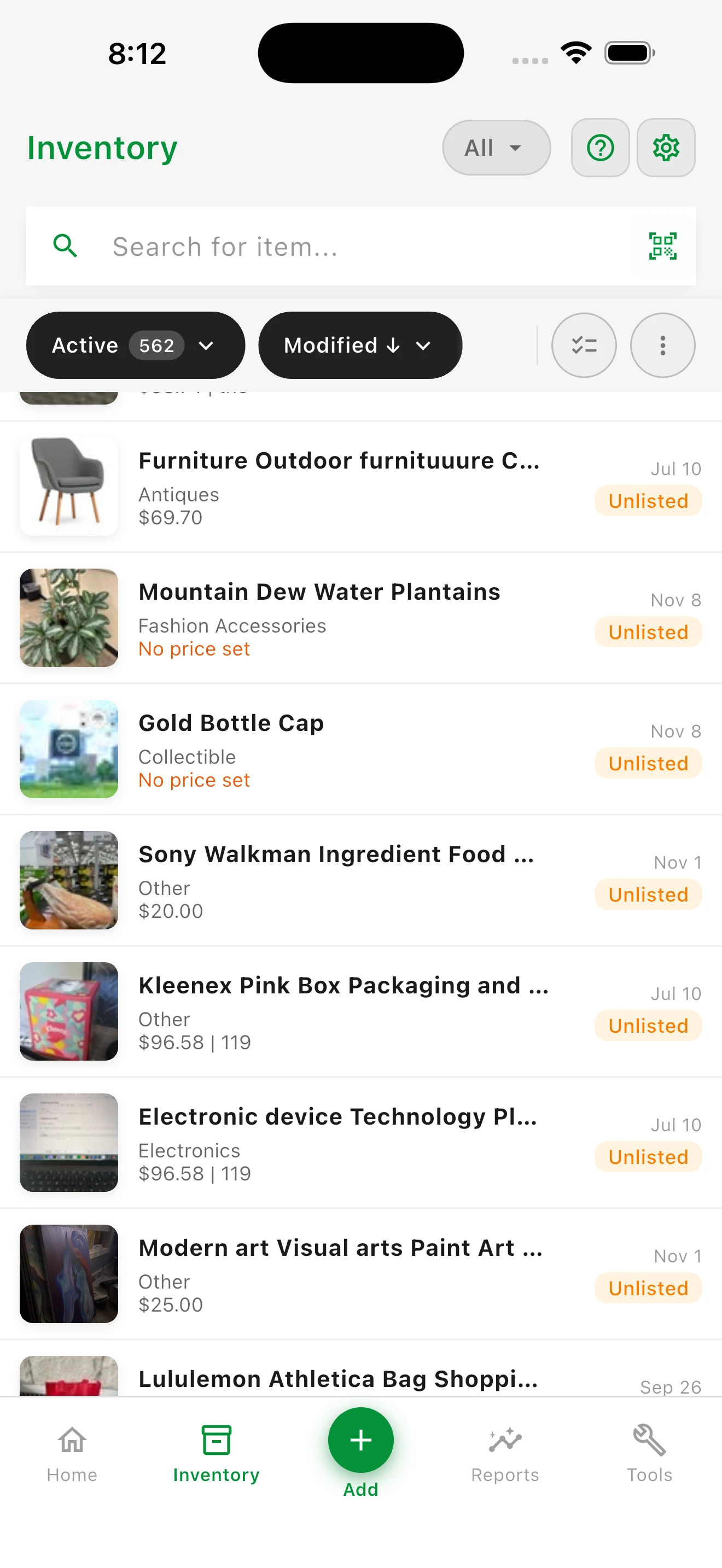 Manage your listings across selling platforms