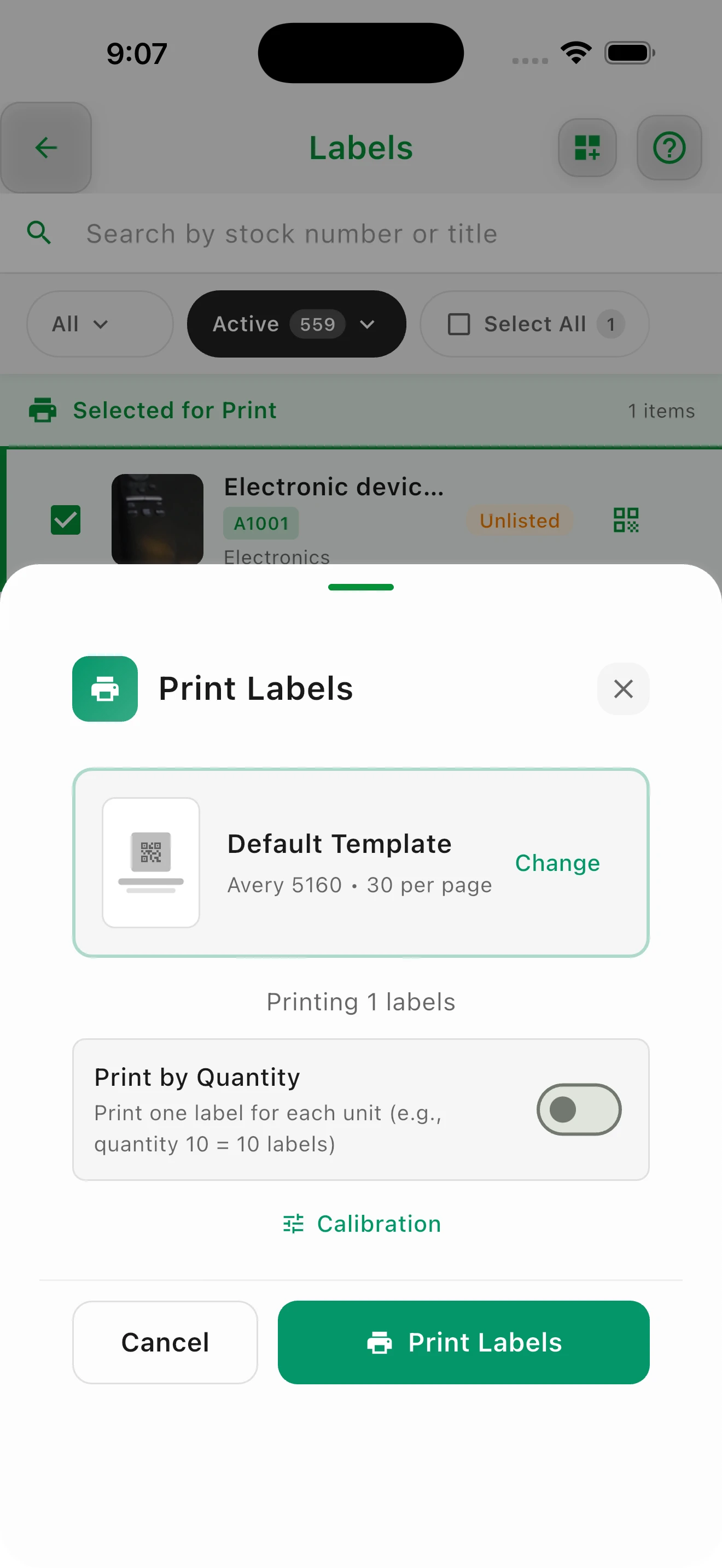 Druckbare QR-Code-Etiketten für Inventar