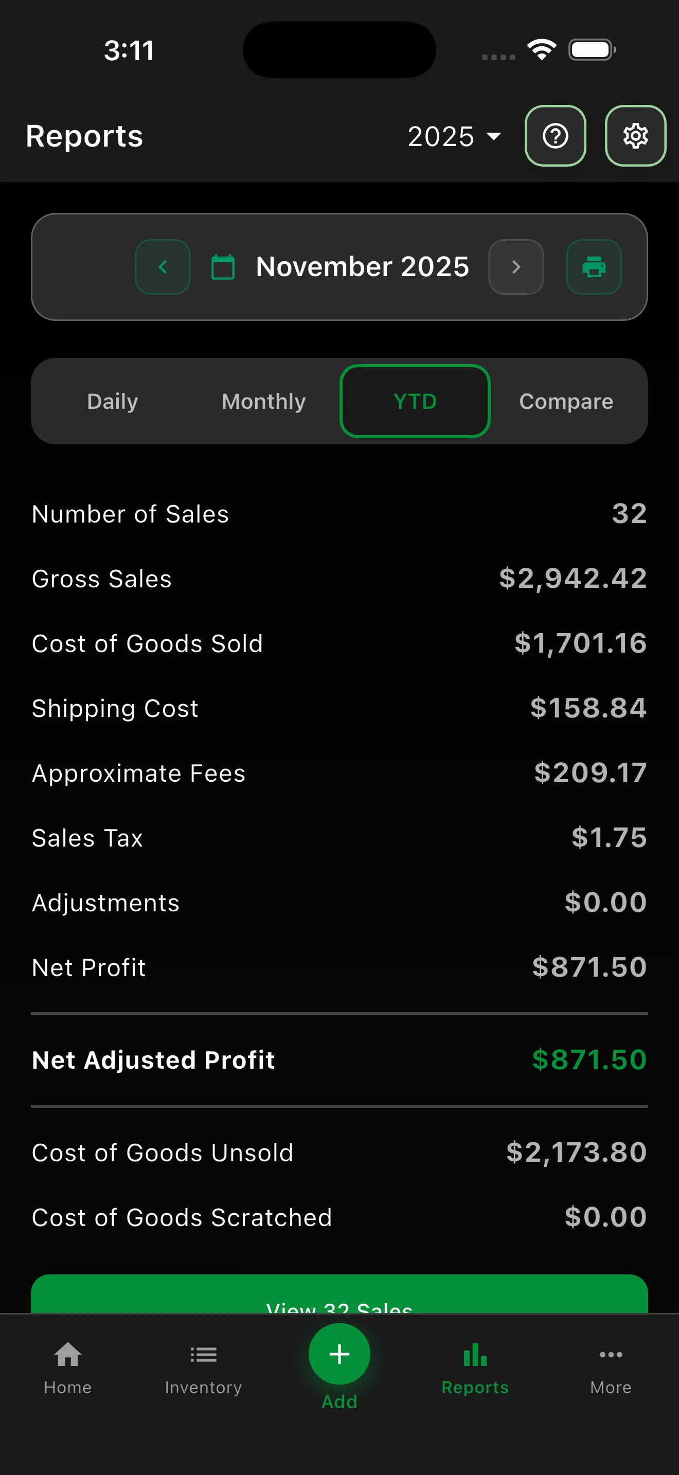 Automatic reporting dashboard